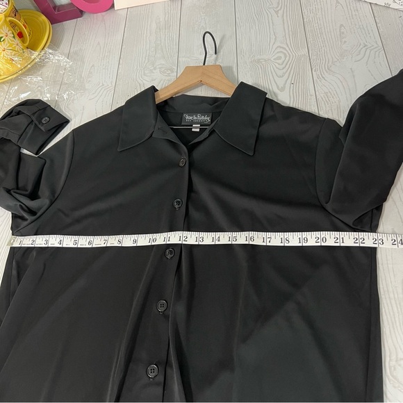 Diane Von Furstenberg DVF Concepts Black Button Up Blouse - Picture 2 of 9